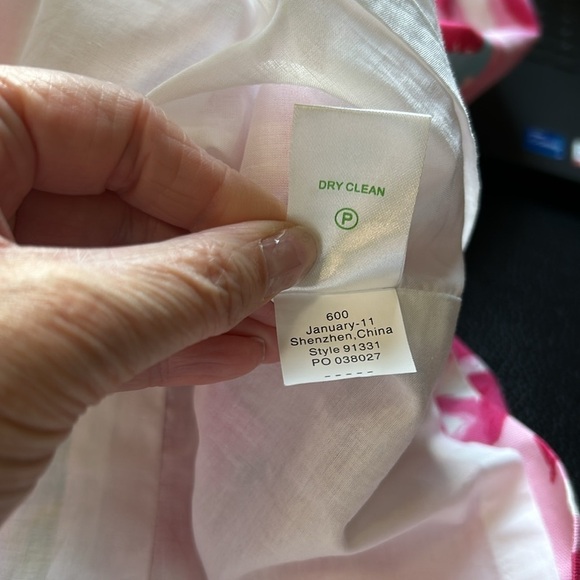 Lilly Pulitzer Keetan Dress First Impressions Pink Roses Holy Grail Strapless 0 - Picture 10 of 14